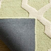 Cambridge Liam geometrijska prostirka vune, svijetlo zelena Ivory, 11 '15'