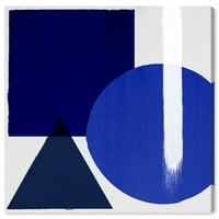 Wynwood Studio Sažetak Wall Art Platno Ispiši 'Cote d'Or' Geometric - Plava, Plava