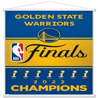 Zlatni državni ratnici - Komemorativni NBA Finalni logotip tima Zidni plakat sa magnetnim okvirom, 22.375