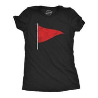 Ženska Crvena Zastava T Shirt Funny Sarkastičan Znak Upozorenja Tee Za Dame Ženske Grafički Tees