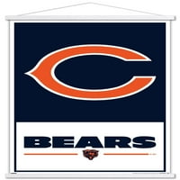 Chicago Bears - Logo zidni poster sa drvenim magnetskim okvirom, 22.375 34