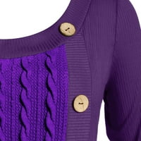 Ženski džemperi padaju modne tastere za omotače džempere za posade dugih rukava asimetrični pulover dame