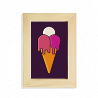 Bijela Crvena Melt Sweet Ice Cone Uzorak Desktop Ekran Photo Frame Slika Art Painting