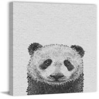 Lonely Panda slikanje ispisa na zamotanom platnu