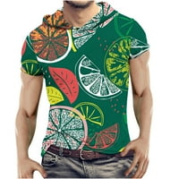 Ljetni vrhovi za muškarce Casual Hawaiiani štampani pulover kratki rukavi Hoodies košulja na plaži bluza