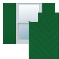 Ekena Millwork 12 W 67 H True Fit PVC dijagonalna ploča modernog stila fiksne kapke, viridian zelena