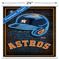 Houston Astros - Neonski zidni Poster sa magnetnim okvirom, 22.375 34