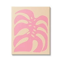 Stupell Industries Pink tropski list oblik grafička umjetnička galerija zamotana platna Print Wall Art,