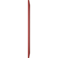 Ekena Millwork 18 W 37 H True Fit PVC Jednostruka ploča riblje kosti u modernom stilu fiksne kapke za montiranje, Vatro Crvena