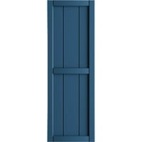 Ekena Millwork 1 2 W 56 H True Fit PVC, četiri ploče uokvirene ploče-N-letve roletne, boravak plava