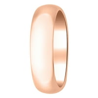Tradicionalni 10k Rose Gold Hollow Band - vjenčani prsten za muškarce i žene