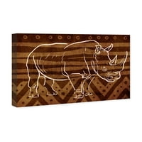 Wynwood Studio Životinje Zidno umjetnosti Platno Ispisuje zoološki vrt 'bakra nosoroga' i divlje životinje