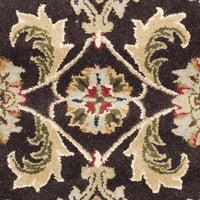 Baština Stuart Tradicionalna prostirka vunene vune, čokoladni crveni, 6 '6' okrugli