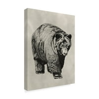 Zaštitni znak likovne umjetnosti 'medvjed s olovkom i mastilom i' umjetnost na platnu Naomi McCavitt