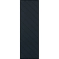 Ekena Millwork 12 W 70 H True Fit PVC dijagonalna letvica modernog stila roletne sa fiksnim montiranjem,